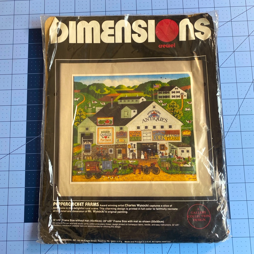 Vintage Dimensions Crewel Peppercricket Farms Kit